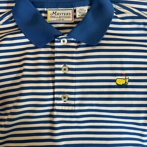 Masters Blue and White Striped Kids Polo
